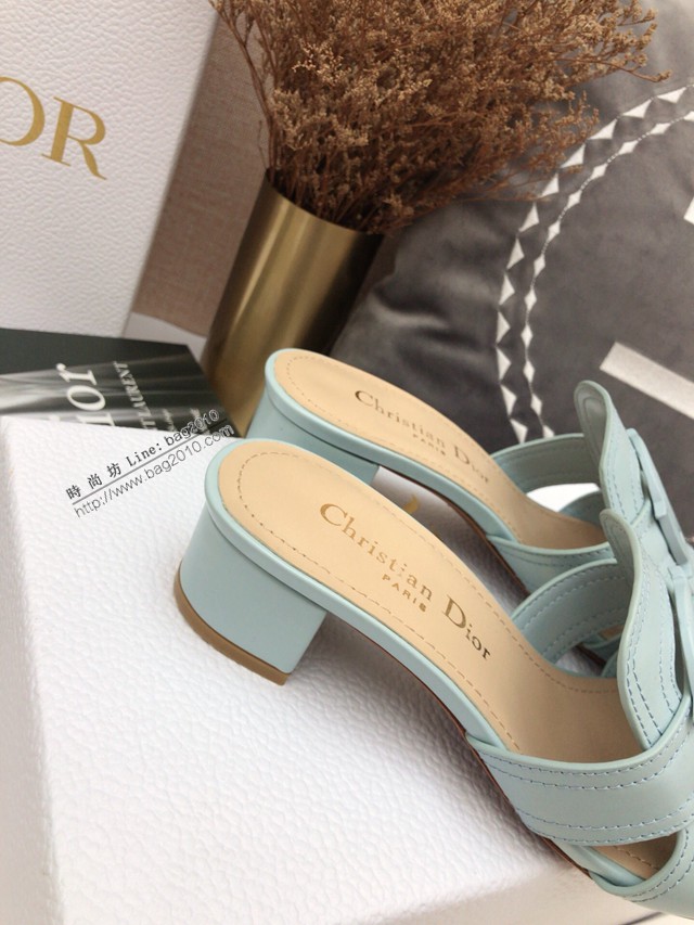 Dior迪奧2021春夏新款果凍色女鞋 CD字母logo五金扣平底鏤空人字拖夾趾涼鞋 dx2857